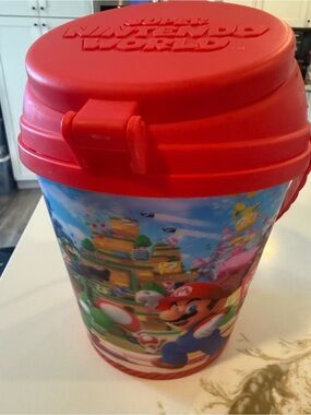 Nintendo Red Super Mario World Character Storage Tub with Lid